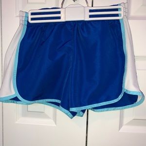 Blue athletic shorts